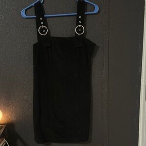 Black Dress with Buckle Straps